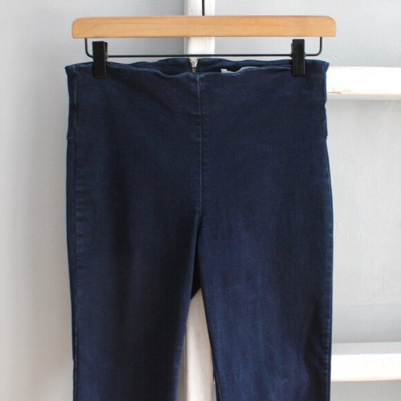 VERONICA BEARD Dark Indigo Blue Back-Zip Denim Leggings Skinny Pants Size 6 - Picture 3 of 6